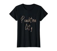 Peachtree City Georgia Vintage diseño Elegante Camiseta gráfica económica, Mujer, Negro, XS
