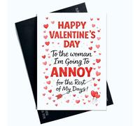 Peachy Antics Divertida tarjeta de San Valentín para ella - Tarjeta de amor romántica para novia, esposa o pareja, bonita tarjeta de San Valentín de broma, tarjeta de felicitación A5, interior en