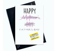 Peachy Antics Divertida tarjeta del día del padre de niño feliz día del padre tarjeta divertida reducida tarjeta para mamá para ella divertida tarjeta de broma AP97