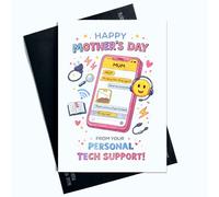 Peachy Antics Divertida tarjeta para el día de la madre para mamá, divertida broma telefónica, tarjeta de tamaño A5 para mamá, regalo para ella, regalo para mamá, regalo para el día de la madre