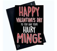 Peachy Antics Divertido día de San Valentín Tarjetas Peludo Minge Rude Banter Novia Esposa Broma PC832