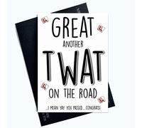 Peachy Antics Divertido pasó las tarjetas de prueba de conducción bien hecho Twat en el camino PC902