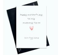 Peachy Antics Happy Mother's To My Mummy To Be Love From Bump Mother To Be Card For Her Mother's Day Card From The Bump Pink Heart AP23