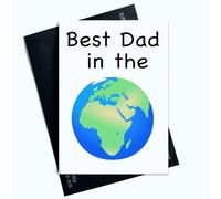 Peachy Antics SP54 - Tarjeta de cumpleaños para el día del padre, tarjeta de cumpleaños para papás, mejor papá en el mundo, broma y risa