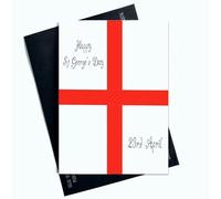 Peachy Antics Tarjeta de felicitación para el día de San Jorge, 24 de abril, tarjeta de celebración de Inglaterra para él y ella, AP124
