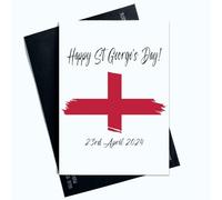 Peachy Antics Tarjeta de felicitación para el día de San Jorge, 24 de abril, tarjeta de celebración de Inglaterra para él y ella, AP125