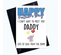 Peachy Antics Tarjeta del día del padre de The Bump Dad to Be Can't Wait to Meet You Tarjetas PC1003