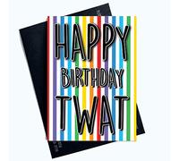 Peachy Antics Tarjeta divertida de broma PC1016 de feliz cumpleaños Twat Boyfriend 21st 30th 40th