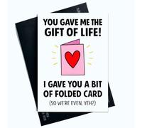 Peachy Antics Tarjeta divertida para el día de la madre con texto en inglés "Mum You Gave Me The Gift Of Life", tarjeta para el día de la madre, tamaño A5, regalo para ella, regalo del día de la madre