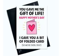 Peachy Antics Tarjeta divertida para el día de la madre con texto en inglés "Mum You Gave Me The Gift Of Life" SP442