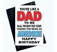 Peachy Antics Tarjetas de felicitación de cumpleaños para padrastro You Like A Dad to Me Awesome Thank You PC928