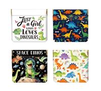 Peacoblue 4 monederos pequeños de cuero para mujer, diseño de animales, impermeable y duradero, mini cartera de dinero, el mejor regalo para adultos, Huellas de dinosaurios, 11cm x 12cm, Huellas de