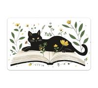 peacoblue Adhesivo para tarjeta bancaria, diseño de gato con libro, tarjeta de débito, protector de piel personalizado, 4 estilos, impermeable, a prueba de arañazos y atractivo, para tarjetas de