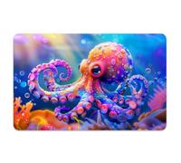 Peacoblue Calcomanía para tarjeta bancaria, diseño de pulpo en el océano, protector de piel personalizado, 4 estilos a prueba de arañazos y estética, para tarjetas de transporte EBT más populares