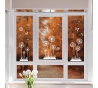 Peacoblue Calcomanías de Pegatinas Estáticas de Ventanas 11.8"X35.4", 2 Hojas con 24 piezas de Decoración de Dientes de León Blancos Adhesivos Y Removibles para Ventanas de Vidrio Espejo En el Hogar