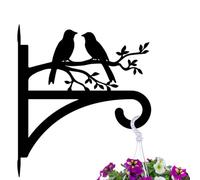 peacoblue Ganchos de Hierro para Plantas Colgantes para Uso Interior y Exterior, Comederos de Aves, Soporte de Metal Resistente a la Intemperie de 12"x13.6" para Porche(Ramas y Aves)