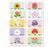 Peacoblue Pegatinas de Zapatos para Aprender Izquierda Derecha, Adhesivos de Zapatos Autoadhesivos de 100 piezas (50 pares) para Ayudar A Ponerse los Zapatos