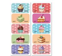 Peacoblue Pegatinas de Zapatos para Aprender Izquierda Derecha, Pegatinas Autoadhesivas para Zapatos de 100 piezas (50 pares) para Ayudar A Ponerse los Zapatos