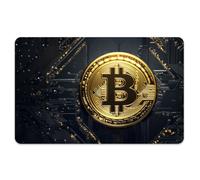 Peacoblue Skin Adhesiva para Tarjeta de Crédito/Débito con Diseño de Bitcoin, Piel de Tarjeta Personalizada Resistente Al Agua, A los Arañazos Y Atractiva En 4 estilos para Tarjetas de Crédito
