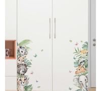 Peacoblue Stickers de Pared Decorativos Animales Lindos Removibles, Calcomanías de Pared 3D, 2 Hojas 11.8" x 35.4" Murales de Vinilo para Sala de Estar, Clínica Pediátrica, Sala de Juegos