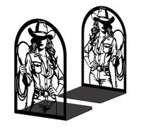 Peacoblue Sujetalibros de metal para estantes, moderno y decorativo, resistente, para estudio, estante de escritorio de oficina, habitación, 5.3 x 4.3 x 7.9 pulgadas, sujetalibros altos de hierro