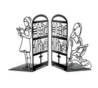 Peacoblue Sujetalibros de metal para estantes, moderno y decorativo, resistente, para libros de estudio, oficina, escritorio, estante, habitación, 5.5 x 4.3 x 8.3 pulgadas, sujetalibros altos simples