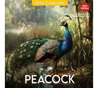 Peacock Calendar 2026: A Year of Beautiful and Colorful Peacocks in Full Display | Kalender Calendario Calendrier