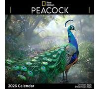 Peacock Calendar 2026: A Year of Beautiful and Colorful Peacocks in Full Display | Kalender Calendario Calendrier