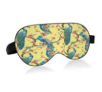 Peacock Cherry Tree on Tree Sleep Mask Lightweight Soft Breathable Eye Mask with Adjustable Strap Blackout Eye Mask for Women Men for Travel Night Sleeping