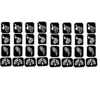 Peacock Collection - Plantilla de tatuaje de pavo real con purpurina