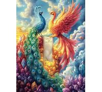 Peacock Fénix en el jardín Puzzle 300 Piezas Cartón Blanco Premium Para Expertos Cuentos de hadas de animales y plantas Vacaciones Fines Semana Reducir Estrés Hobby Y Ocio Garantía Satisfacción 300 PC