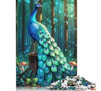 Peacock in The Forest Puzzle Imposible,desafío for Adults Entretenimiento Creativo 1000 Piezas Obra De Arte De Juego De para Adultos Y Niños A Partir De 12 Años 1000pcs (40x28cm)