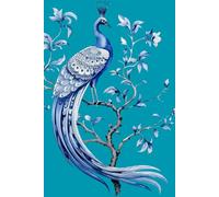 Peacock Notebook Blue: Beautiful gift, bird lovers, nature lovers, elegant, classic, journal, diary. 6"x9" 120 lined pages, home office school ... santa, small, fits in handbag school bag