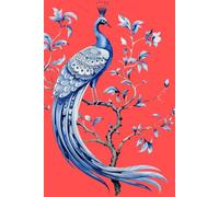 Peacock Notebook Red: Beautiful gift, bird lovers, nature lovers, elegant, classic, journal, diary. 6"x9" 120 lined pages, home office school college, ... santa, small, fits in handbag school bag