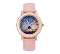 Peacock on Beach - Reloj de pulsera para mujer, correa suave, regalo para cumpleaños, día de San Valentín