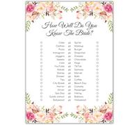 Peacock Supplies How Well Do You Know The Bride Game (10 unidades)