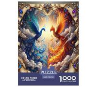 Peacock Y Fénix Puzzle 1000 Piezas, Juego Educativo, Desafío, Clásicos para Adultos Y Niños A Partir De 12 Años Un Rompecabezas Desafiante - Decoración del Hogar 70x50cm/1000pcs