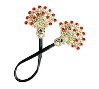 Peafowl - Rizador de pelo con diamantes de imitación, accesorios para el cabello, moño de para aniversarios, día de San Valentín, Navidad, Acción de Gracias