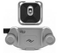 Peak Design Capture Clip V3 con placa intercambiable Arca plata