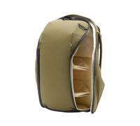 Peak Design Mochila diaria con cremallera de 20 L, Kelp, cremallera de 270 grados, bolsillos laterales dobles, divisores FlexFold, se adapta a laptop de 15 pulgadas, para llevar cámara, viajes diarios