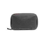 Peak Design Tech Pouch, carbón, organizador de electrónica para viajes o transporte diario, almacenamiento estilo origami, paso de cables, nailon reciclado resistente a la intemperie, bolsa de