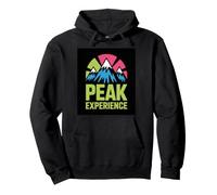 Peak Experience Mountain Design Retro Neon Outdoor Sudadera con Capucha
