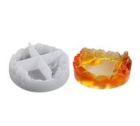 Peak - Molde de resina de silicona para cenicero, moldes de fundición epoxi, caja de almacenamiento de joyas, molde para decoración del hogar, juegos de kit de silicona