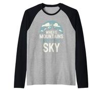 Peak Travel Mountain Escapes Caminatas aventureras Cabaña acogedora Camiseta Manga Raglan