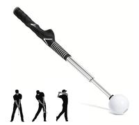 PEAKGEAR Entrenador de swing de golf con sonido de clic rítmico, ayuda de entrenamiento retráctil para golfistas diestros, ideal para práctica en interiores, entrenamiento de fuerza y tempo para