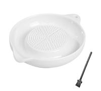 PEAKGEAR Rallador de jengibre de cerámica, con cepillo, ideal para jengibre, cúrcuma y ajo, apto para lavavajillas