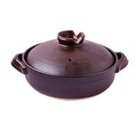 Peakjune Cazuela de Cerámica Japonesa,Cazuela de Barro,Cazuela Redonda de Cerámica,Olla de cerámica for cocinar,Resistencia a Altas temperaturas,para cocinar arroz,sopas y estofados