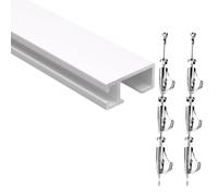 Peakjune Sistemas para Colgar Cuadros,Sistemas para Colgar Cuadros con Riel,Sistemas para Colgar Arte,Alta Capacidad De Carga,Adecuado para Hogares,Oficinas,Escaparates O GaleríAs