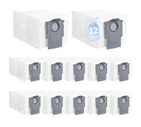 PeakLife 12 Bolsas de Polvo para roborock QV 35A, QV 35S, Qrevo Curv S5X/5A1/5XC, Qrevo S5V, Saros 10R, Qrevo Edge, Qrevo Curv, Qrevo Edge S5A, Repuesto para Robot Aspirador Qrevo S, Qrevo Pro (2.7L)