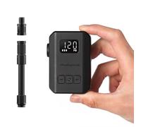 Peakspeak Mini bomba eléctrica para bicicleta AS260PRO, 120PSI bomba de bicicleta portátil con manómetro y parada automática, recargable por USB-C, inflado de precisión para válvulas Presta/Schrader